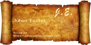 Juhos Eszter névjegykártya